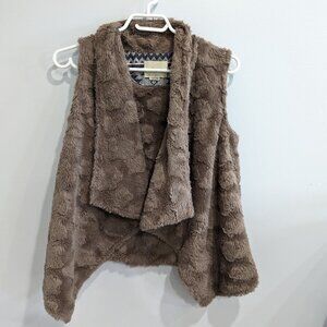 Elevenses Faux Fur Vest Small
